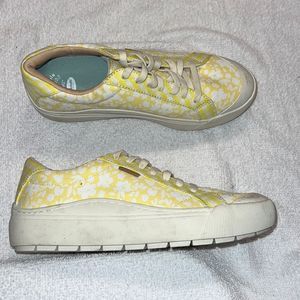 Dr. Scholl's Yellow and White Floral Sneakers